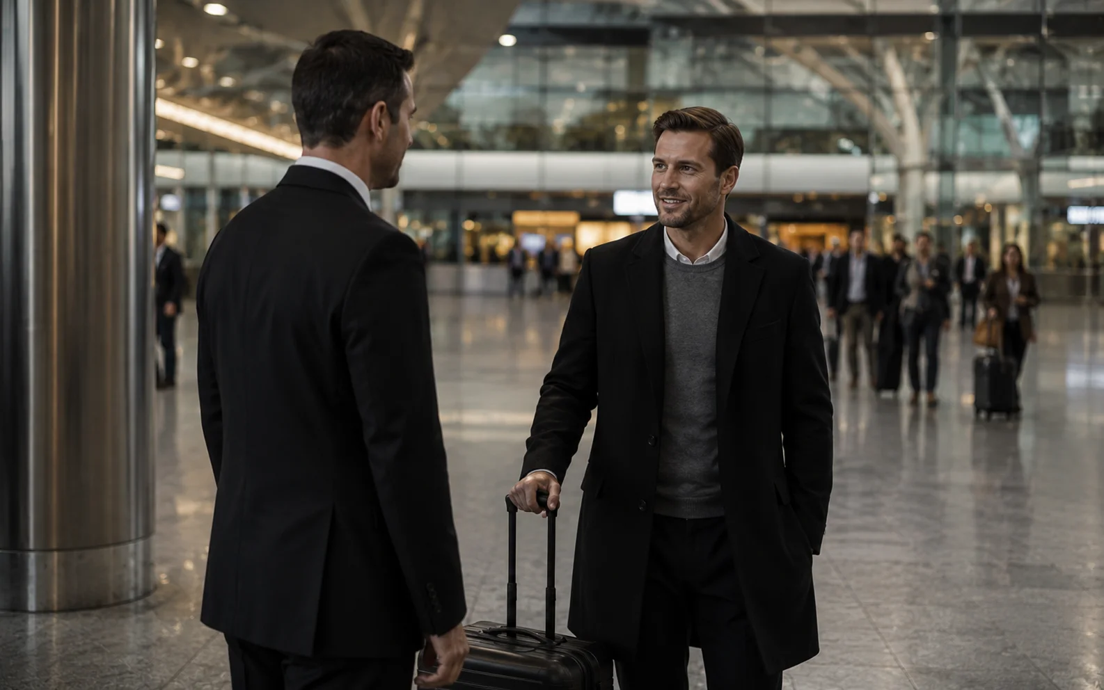 Professional meet and greet coordination at airport arrivals