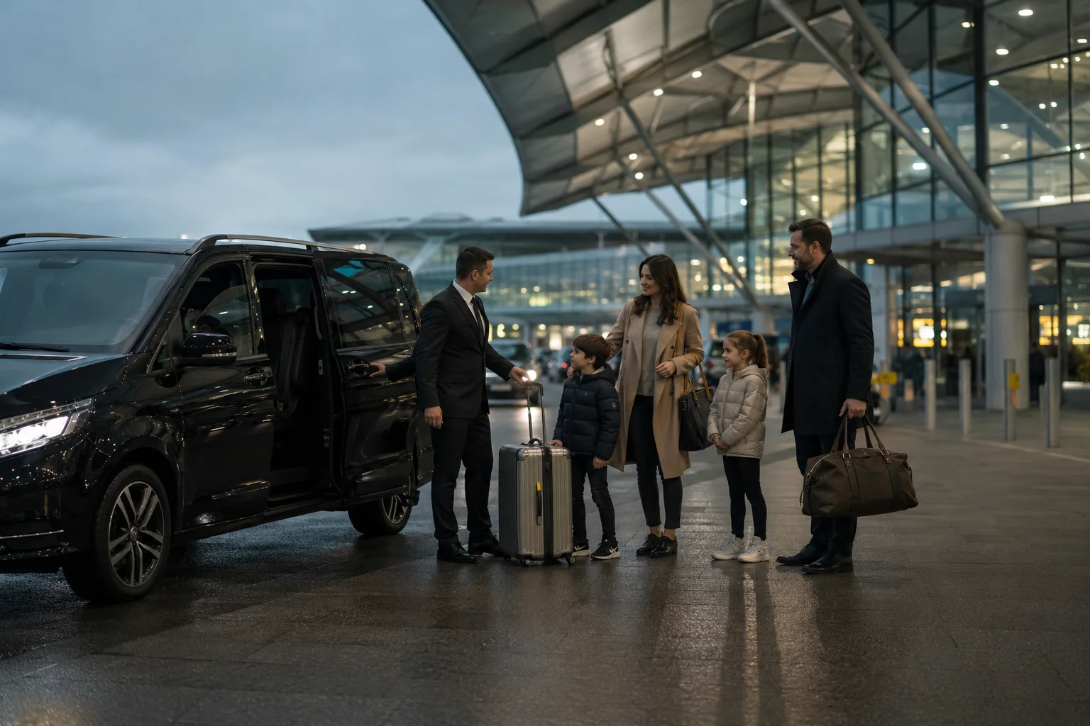 Executive group transport for hosted events and team travel